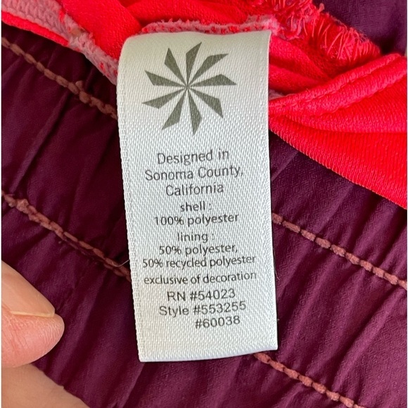 Athleta size M  athletic running lined yoga pull on elastic drawstring short - Picture 6 of 11